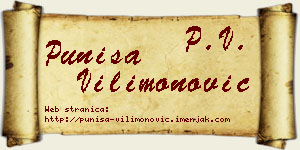 Puniša Vilimonović vizit kartica